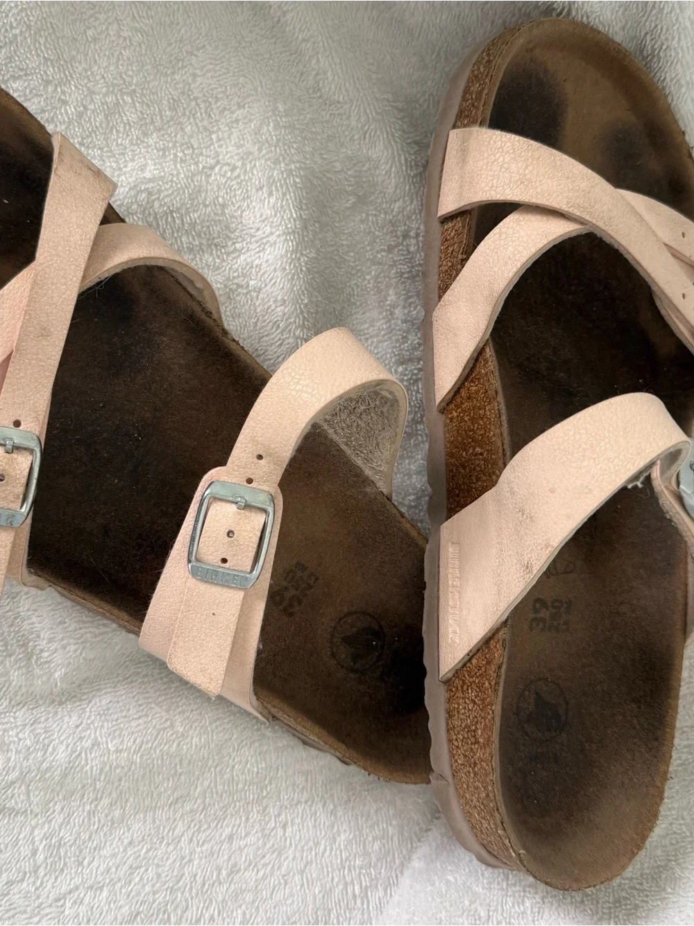 Birkenstock Pale Pink Double Buckle Sandals